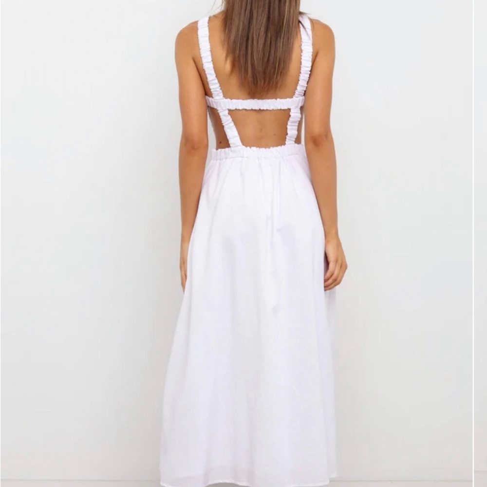 *NWT* Petal & Pup Esther Midi Dress White - Picture 2 of 6